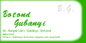 botond gubanyi business card